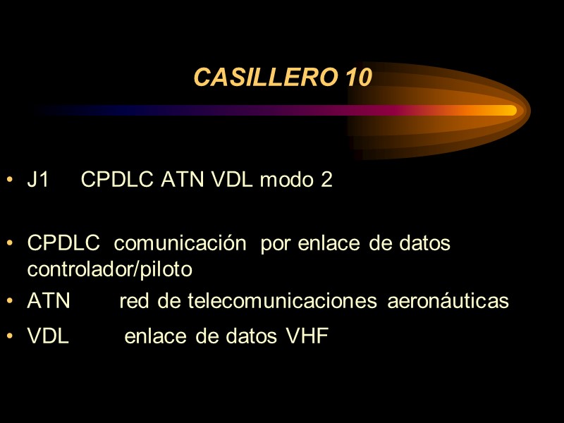 CASILLERO 10 J1     CPDLC ATN VDL modo 2  CPDLC